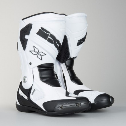 Botas moto racing IXS Estoril blancas-negras