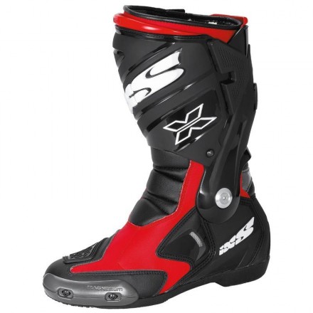 Botas moto racing IXS Estoril negro-rojo