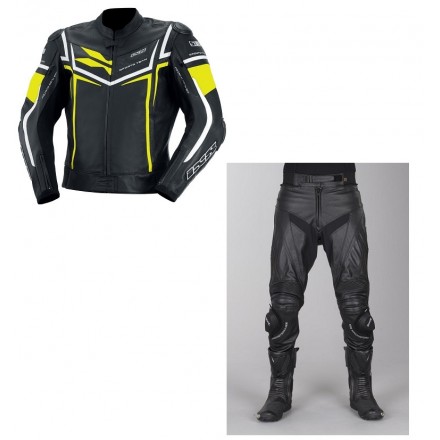 Mono de cuero 2 piezas IXS Sting Robin 2.0 Flúor