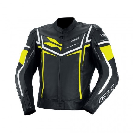 Chaqueta de cuero IXS Sting amarillo flúor