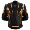 Chaqueta de cuero IXS Sting negra naranja