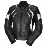 Chaqueta de cuero Canopus Negra-Blanca