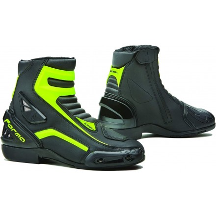 Botas cortas moto Racing Forma Axel amarillo flúor