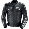 Chaqueta de cuero IXS Edwin negra blanca plata