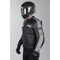 Chaqueta de cuero IXS Edwin negra blanca plata
