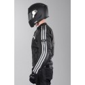 Chaqueta de cuero IXS Edwin negra blanca plata