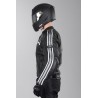 Chaqueta de cuero IXS Edwin negra blanca plata