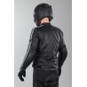 Chaqueta de cuero IXS Edwin negra blanca plata