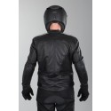Chaqueta de cuero IXS Edwin negra blanca plata