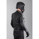 Chaqueta de cuero IXS Edwin negra blanca plata