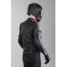 Chaqueta de cuero IXS Edwin negra blanca plata