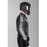 Chaqueta de cuero IXS Edwin negra blanca plata