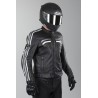 Chaqueta de cuero IXS Edwin negra blanca plata