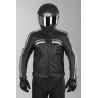 Chaqueta de cuero IXS Edwin negra blanca plata