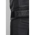 Chaqueta de cuero IXS Edwin negra blanca plata