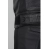 Chaqueta de cuero IXS Edwin negra blanca plata