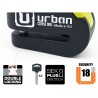 Antirrobo disco Urban UR10 con alarma 10 mm. y 120 db.