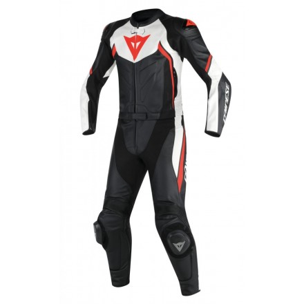 Mono moto 2 piezas Dainese Avro D2 Black-White-Red Fluo
