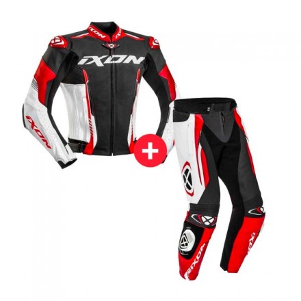 Mono cuero 2 piezas IXON Vortex rojo