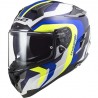 Casco integral LS2 FF327 Challenger Galactic White Yellow Blue