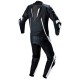 Mono de moto 1 pieza Compilo MC-2053 negro-blanco
