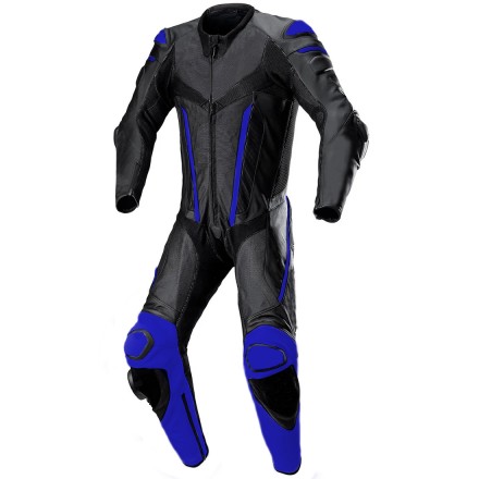 Mono de moto 1 pieza Compilo MC-2053 negro-azul