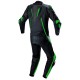 Mono de moto 1 pieza Compilo MC-2053 negro-verde