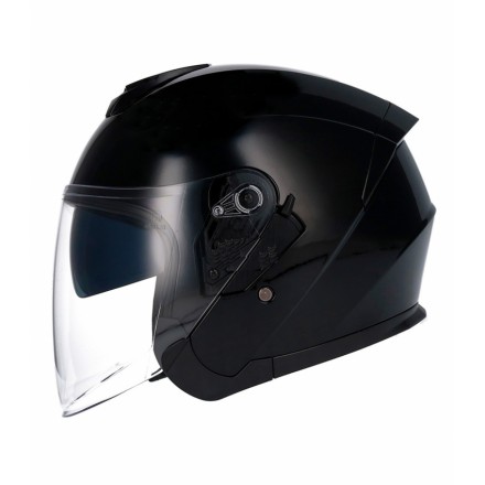 Casco jet Shiro SH-451 negro brillo