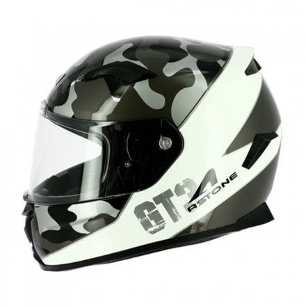 Casco integral Astone GT3G Camo Gloss White