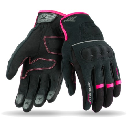 Guantes verano mujer Seventy SD-C56 negro-rosa