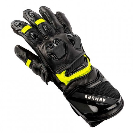 Guantes racing Armure Drago Black Yellow Fluo