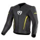 Chaqueta Armure Hamo Leather AAA Black Yellow Fluo