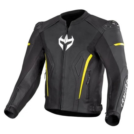 Chaqueta Armure Hamo Leather AAA Black Yellow Fluo