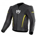 Chaqueta Armure Hamo Leather AAA Black Yellow Fluo