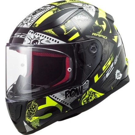 Casco integral LS2 FF353 Junior Rapid Mini Vignette Black Yellow