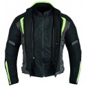 Chaqueta cordura invierno Kangroute Derbi Negra-Amarilla Flúor