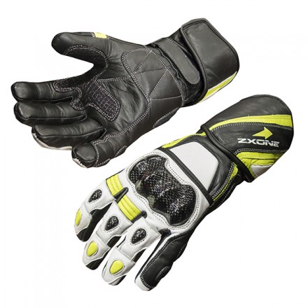 Guantes racing Compilo ZX PRO 304 negro-blanco-amarillo flúor