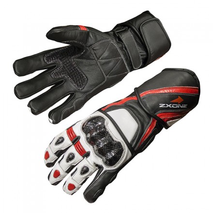 Guantes racing Compilo ZX PRO 303 negro-blanco-rojo
