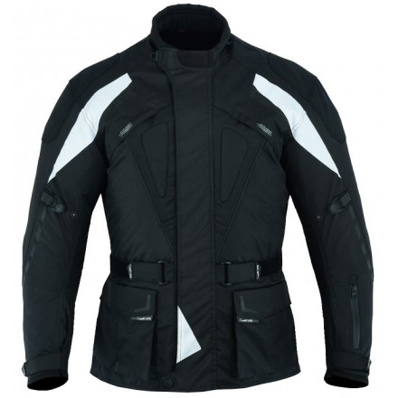 Chaqueta de cordura Goyamoto GM-111 color negro-blanco
