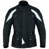 Chaqueta de cordura Goyamoto GM-111 color negro-blanco