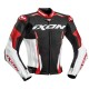 Chaqueta cuero IXON Vortex 2 blanco negro rojo