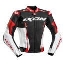 Chaqueta cuero IXON Vortex 2 blanco negro rojo