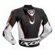 Chaqueta cuero IXON Vortex 2 blanco negro rojo