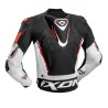 Chaqueta cuero IXON Vortex 2 blanco negro rojo