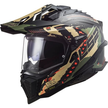 Casco LS2 MX 701 Explorer Carbon 2206 Extend Matt Military Green