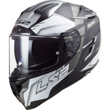 Casco integral LS2 FF327 Challenger Allert M Titan Silver