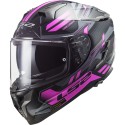 Casco integral LS2 FF327 Challenger Spin Titanium Fluo Pink