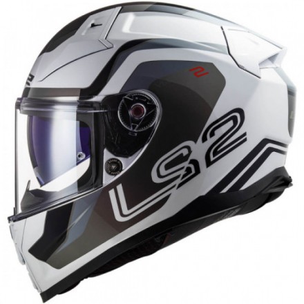 Casco integral LS2 FF811 Vector II Metric 22-06 Titan Gris Blanco