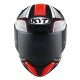 Casco KYT TT-Course Tourist Negro-Rojo Flúor