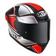 Casco KYT TT-Course Tourist Negro-Rojo Flúor